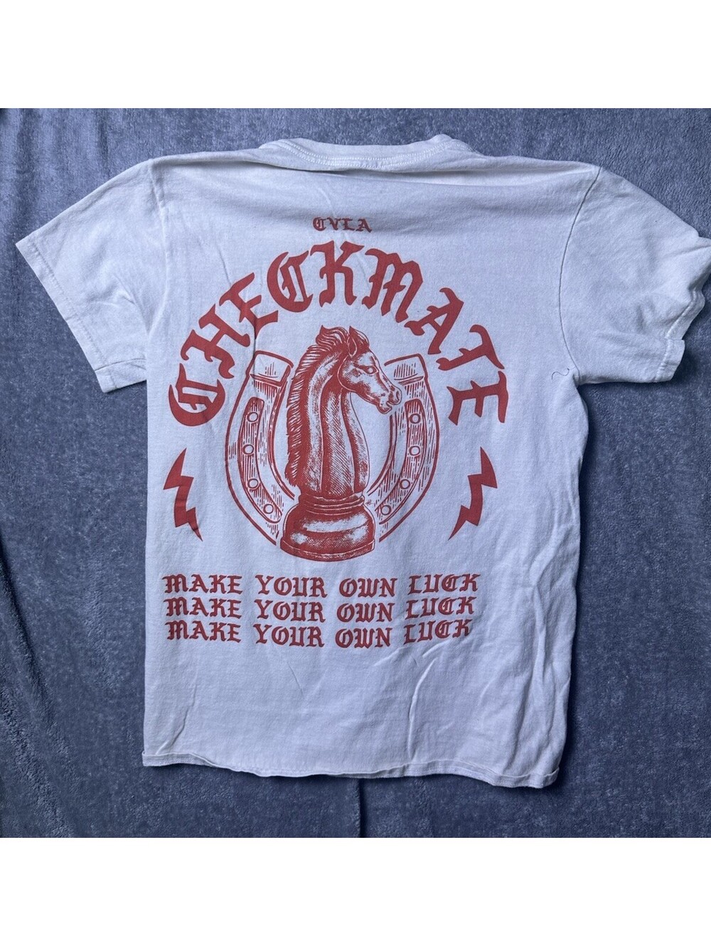 GYLA Checkmate T Shirt Mens Small Thrashed Distressed Grunge Horse Graphic Tee
